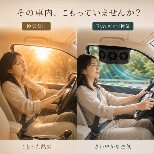 Ryo Air |ソーラー＆充電式 車載ファン